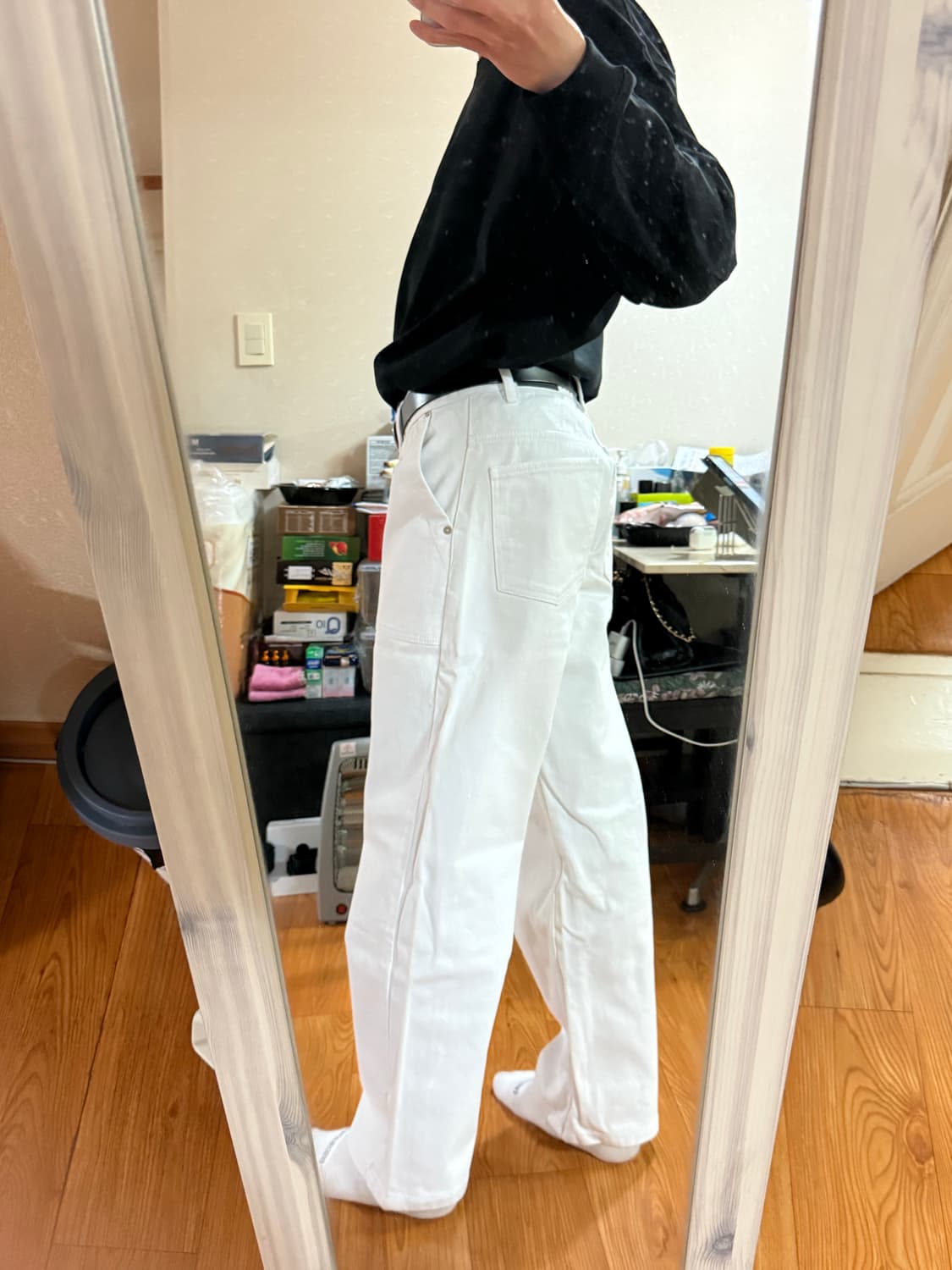 메이킷투 - 퍼티그 와이드 화이트 진 (찐화이트/S) 상품이미지8