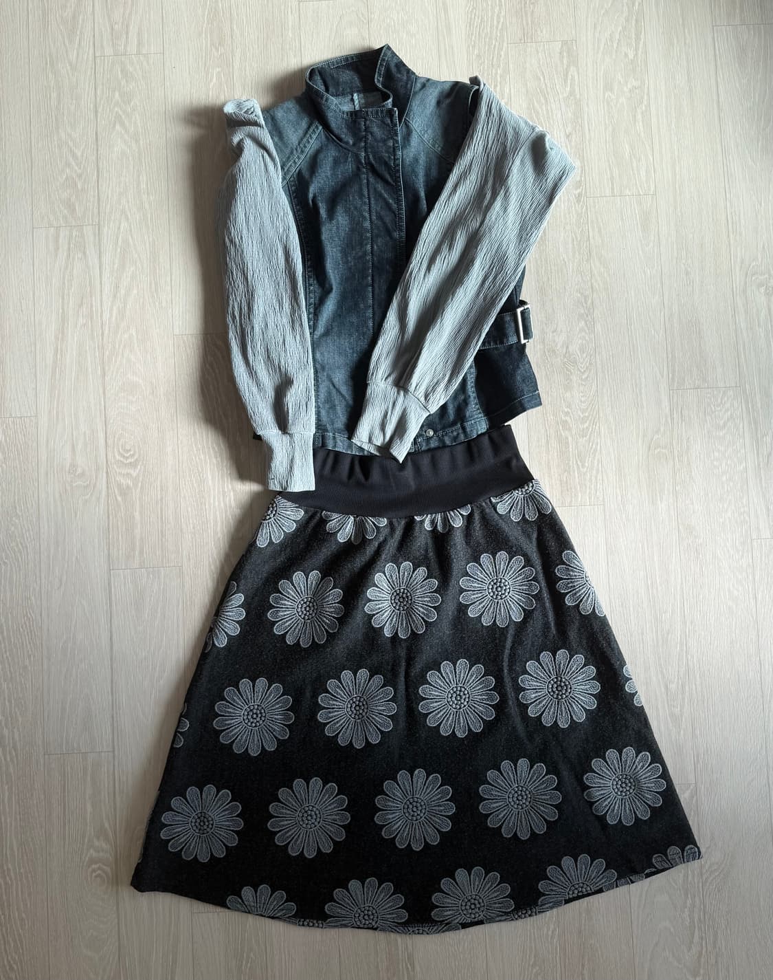 빈티지 청자켓 청패딩 상품이미지8