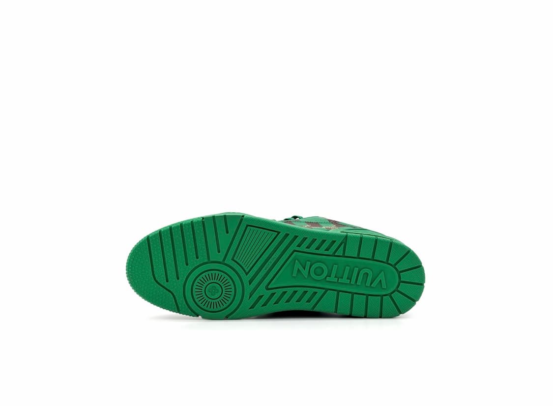 [9.5] 루이비통 남성 LV 트레이너 퍼렐 다미에 팝 스니커즈 그린 상품이미지6