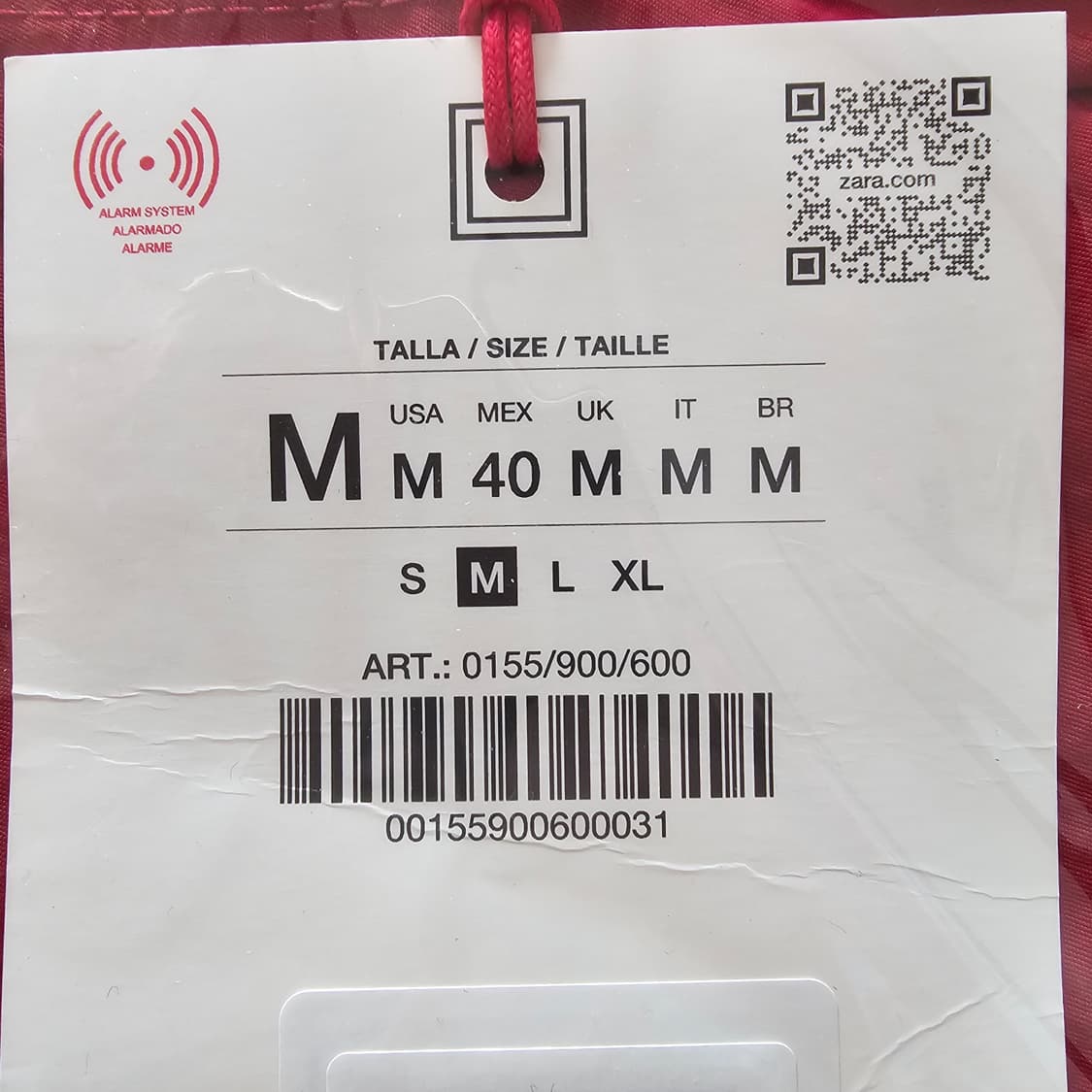 M 새제품) 자라 x 챔피온 테크니컬 패치 자켓 레드 0155/900 상품이미지7