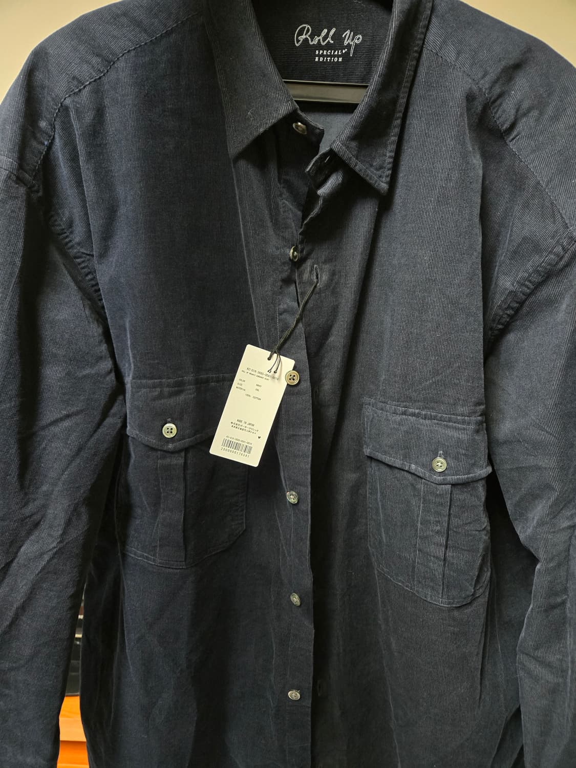 포터 클래식 코듀로이 롤업 셔츠 (2XL, Navy) 상품이미지1