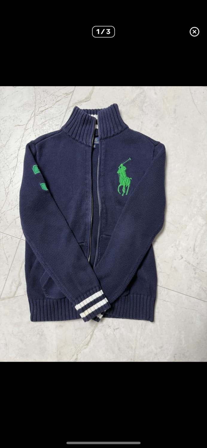폴로 빅포니 니트 집업 m 상품이미지1