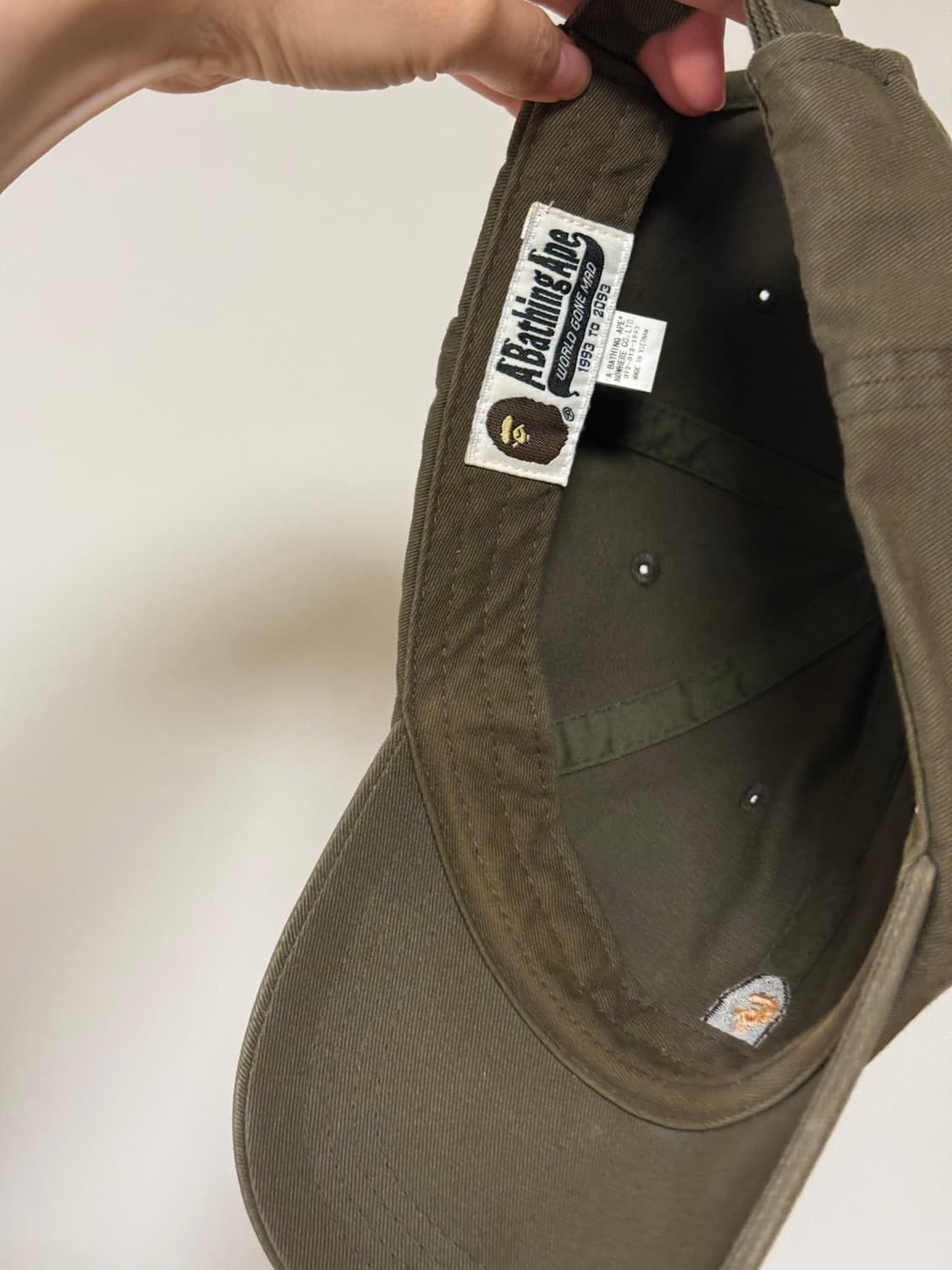 하자많음)bape 베이프 볼캡 카키 상품이미지4