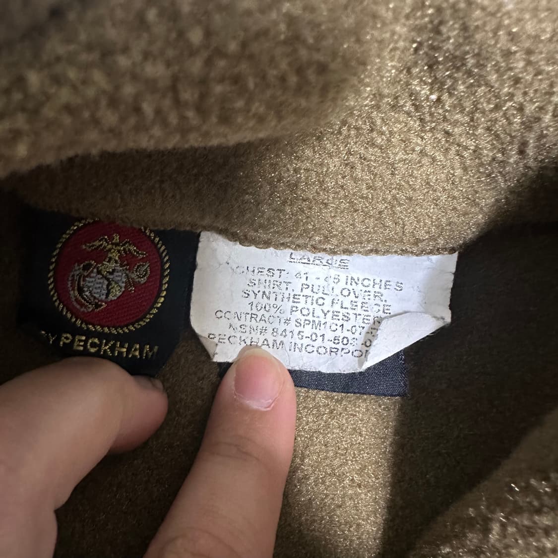 ✨ (바배) 미해병 00s 오리지널 폴라텍 플리스 풀오버 하프 집업  상품이미지3