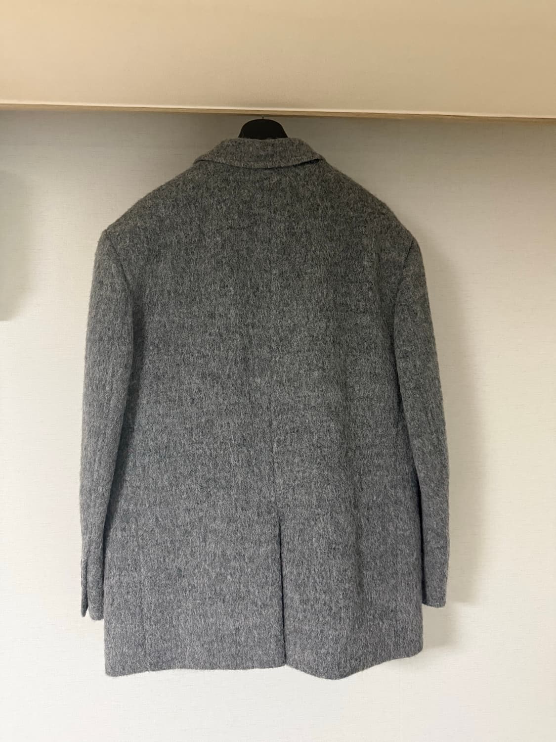 UNISEX ALPACA BLAZER COAT MELANGE GREY 상품이미지3