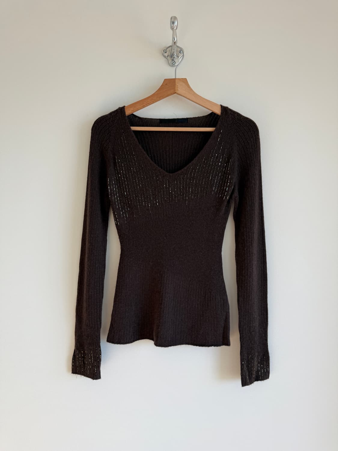 데무(DEMOO) 울&앙골라 블렌드 니트 슬리브 상품이미지2