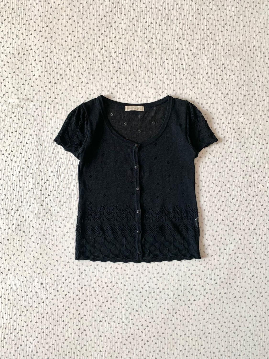 블랙 모리 펀칭 가디건 상품이미지1