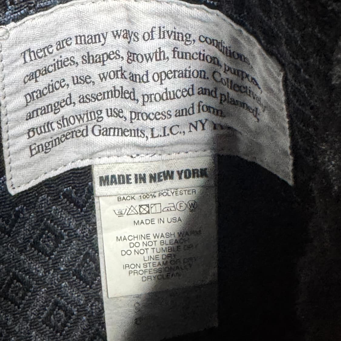 L)엔지니어드 가먼츠 자카드 오버 베스트 blk/blue 상품이미지5