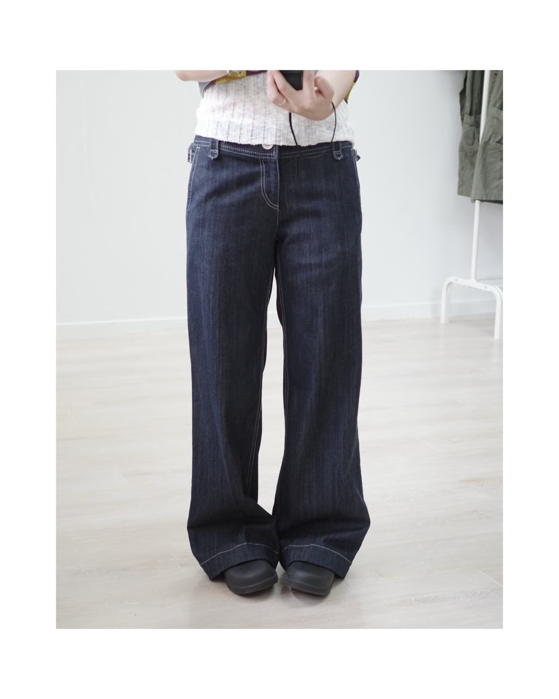 Stitch denim long pants 상품이미지1