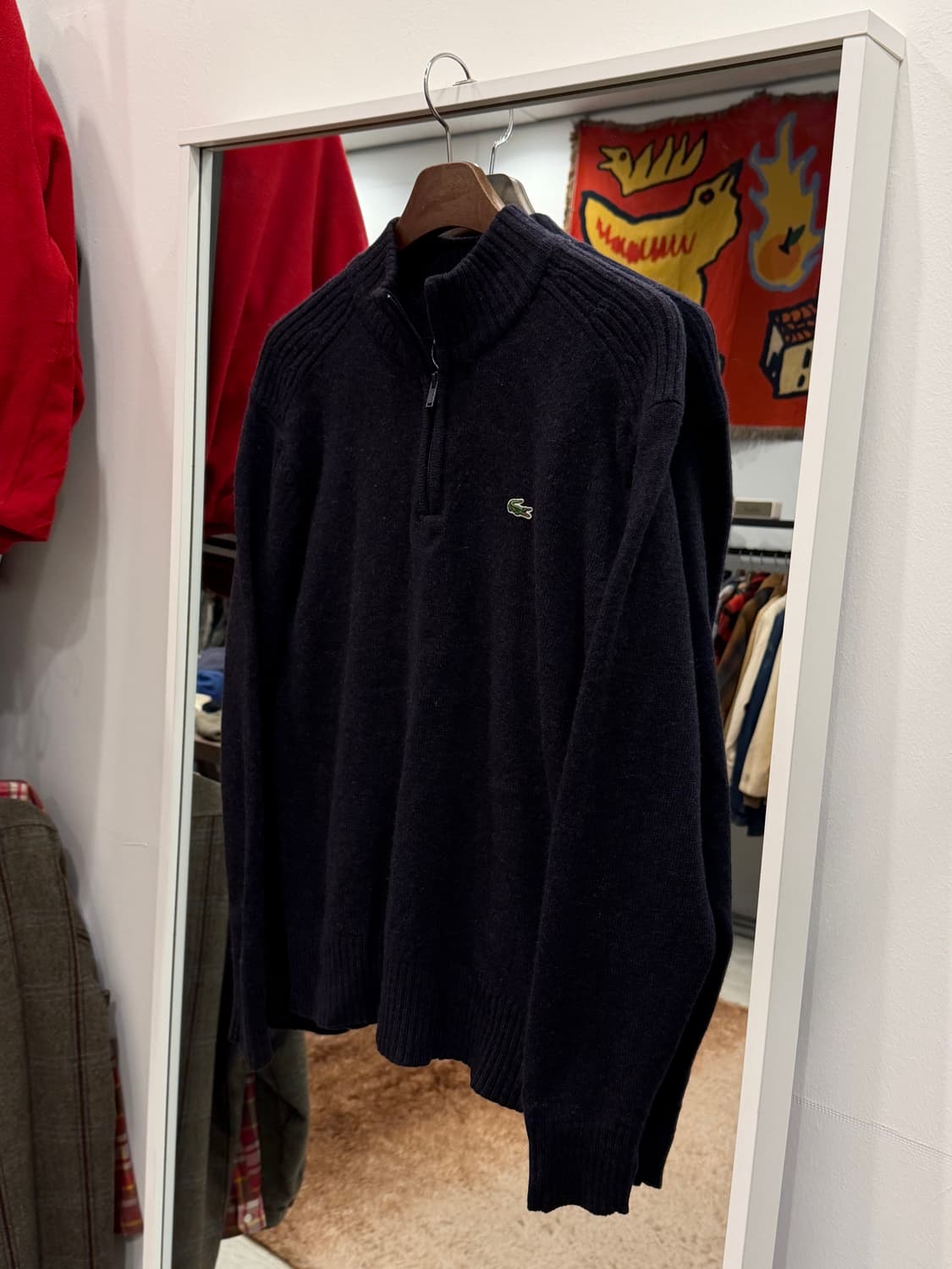 Lacoste 라코스테 하프넥 쿼터 집업 울 니트 상품이미지1