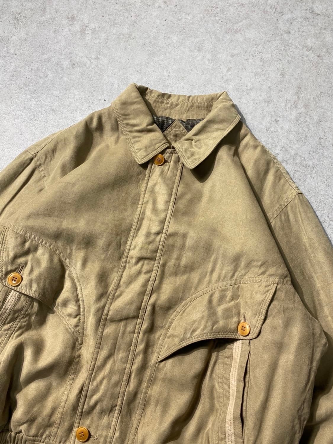 90s G.SELINA 재팬 베이지 봄버자켓 상품이미지3