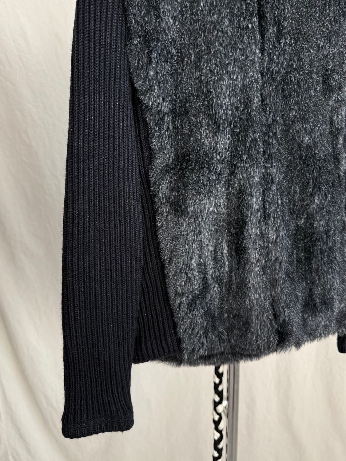 퍼 도킹 니트 후드집업 상품이미지5