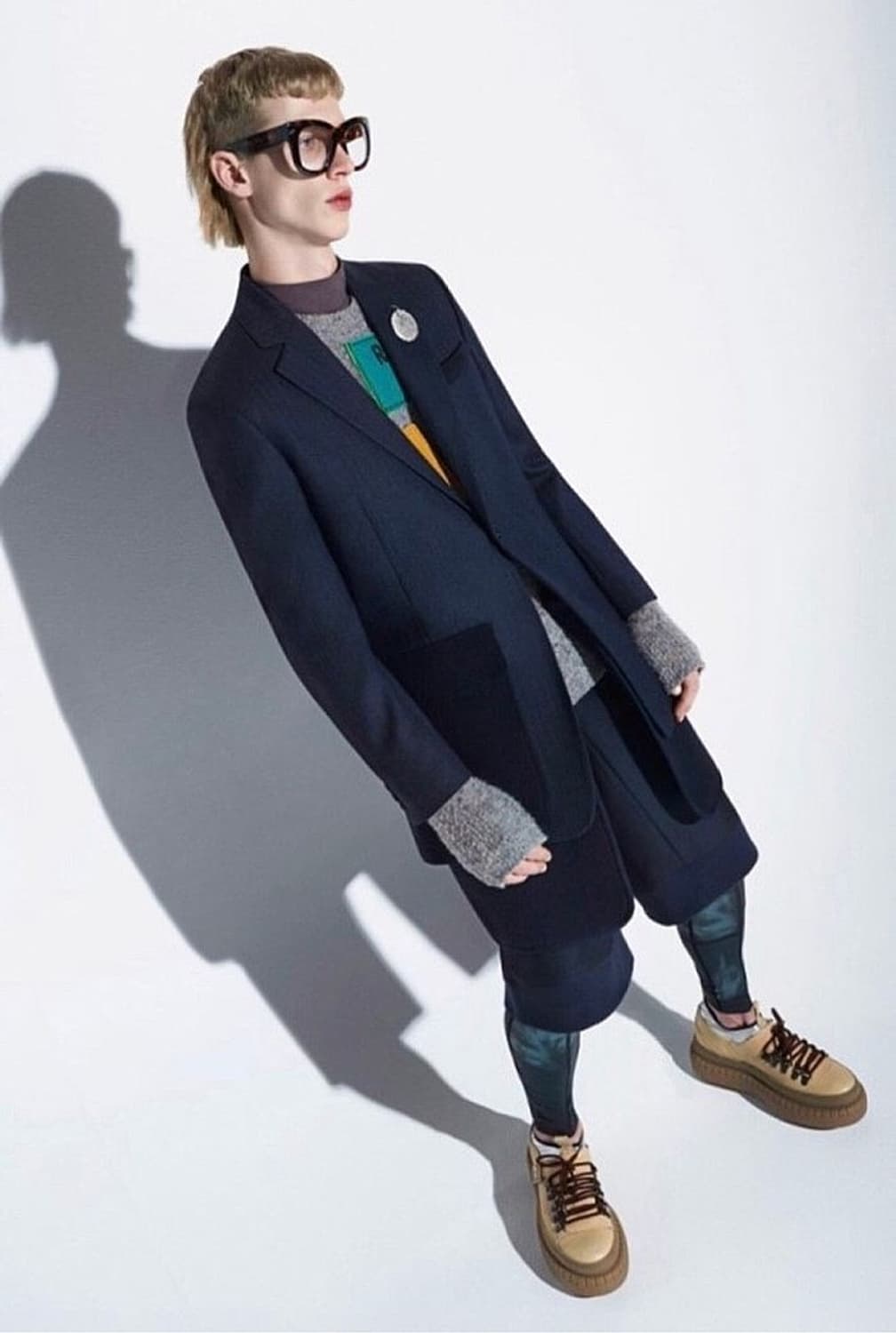 아크네스튜디오 보엘 레이어드 코트 네이비 46 상품이미지3