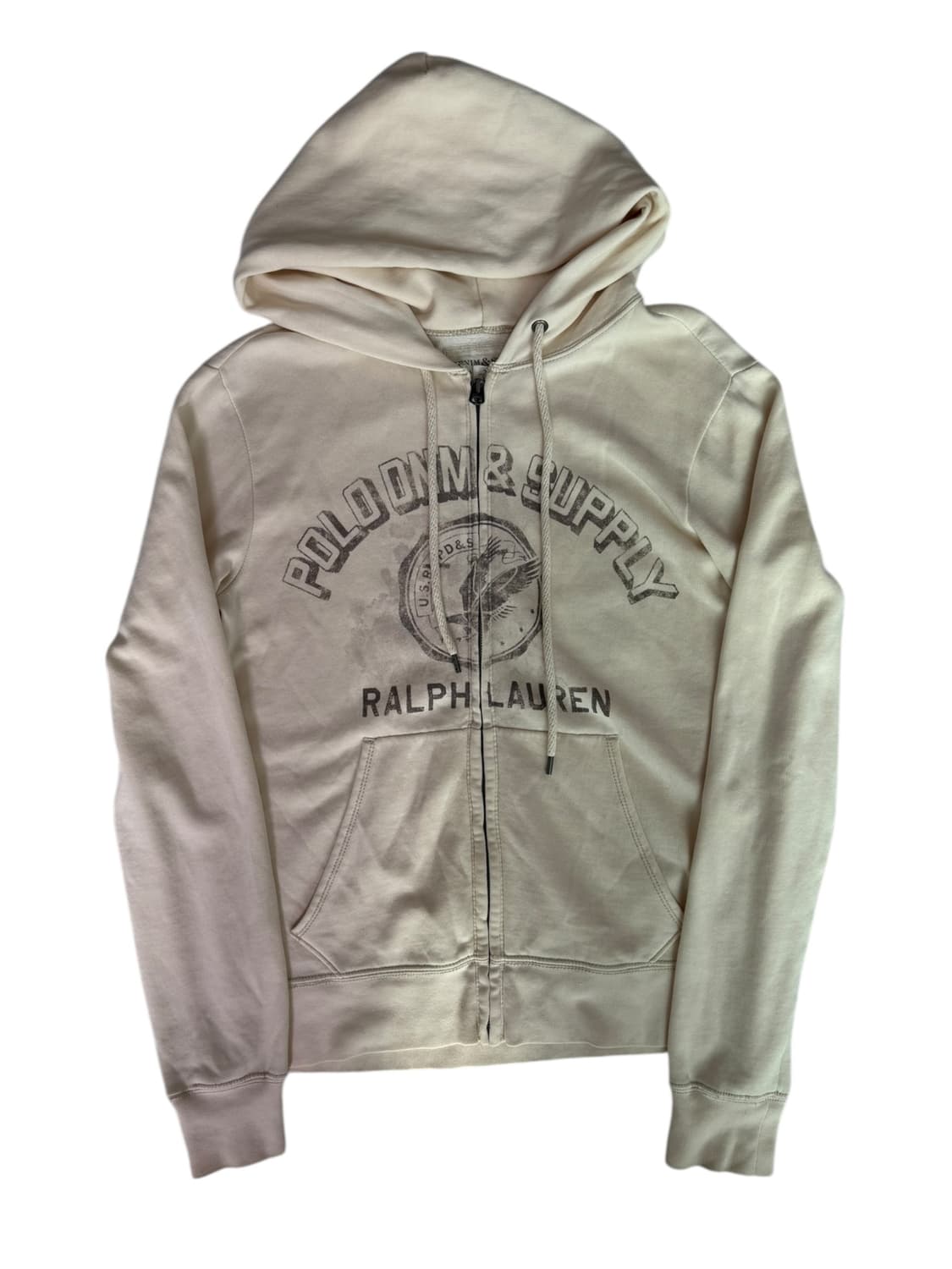 폴로 크림 아이보리 후드집업 상품이미지5