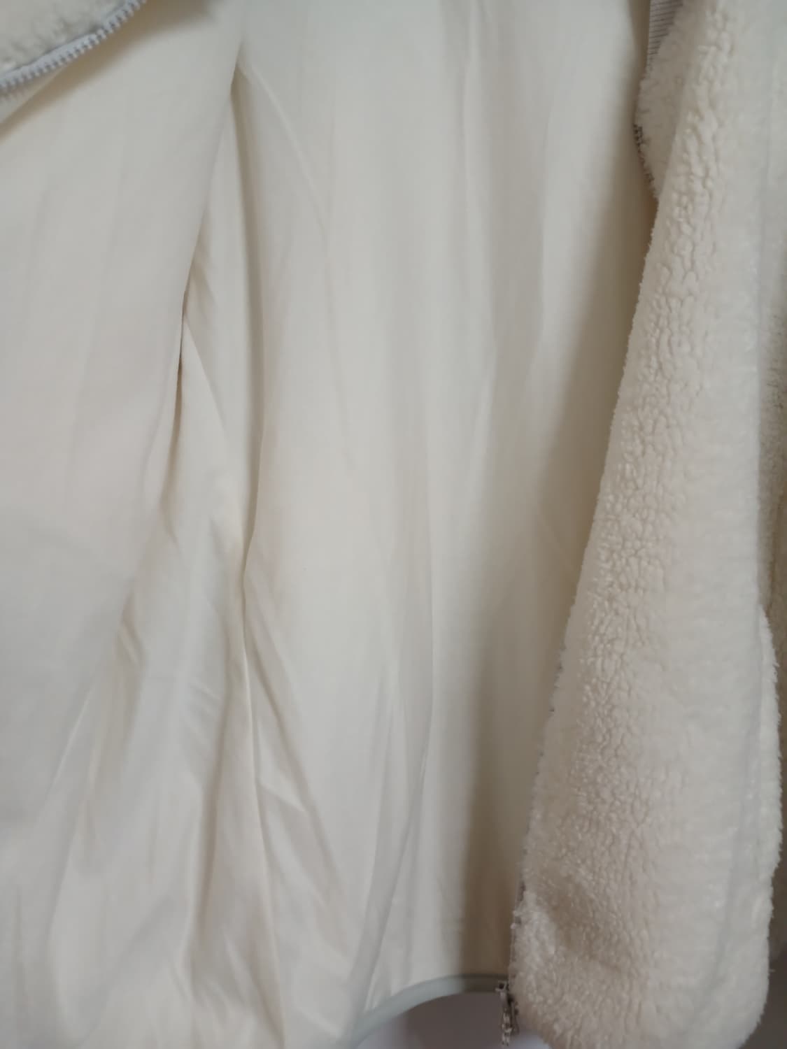 (XL,105)아이더 여성 노카라 플리스 뽀글이 크림 상품이미지7