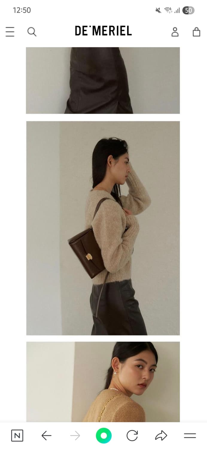 드메리엘 클립 숄더백  DEMERIEL clip shoulder bag 상품이미지3