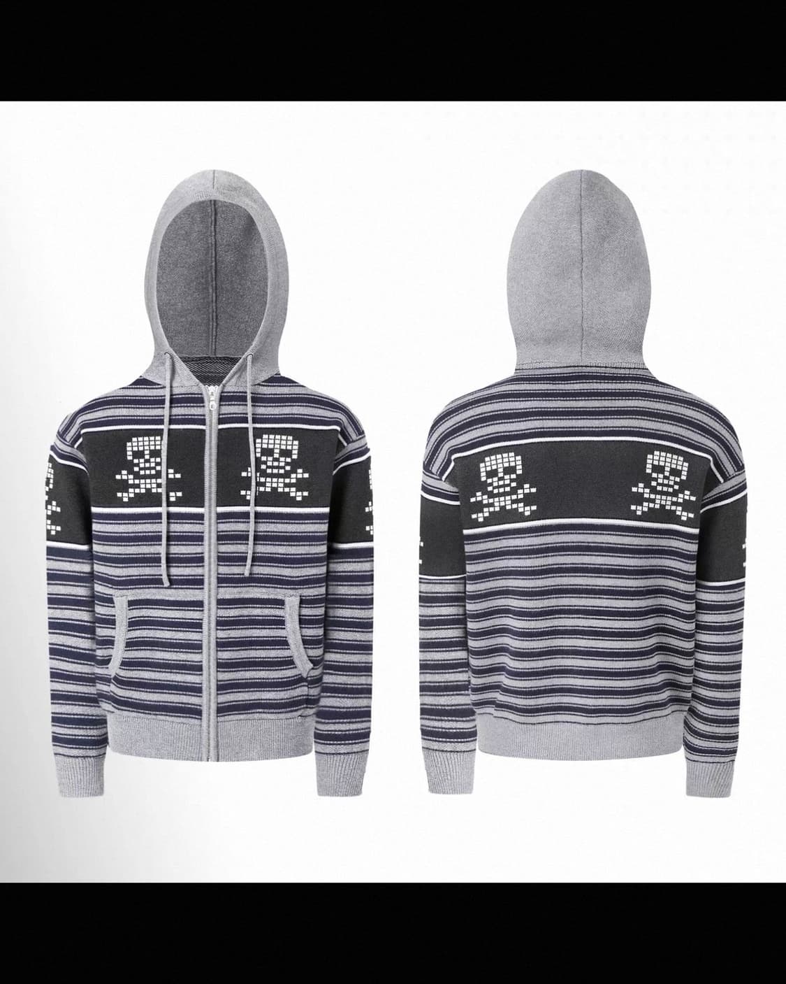 [L] NIGHT LAB 니트집업 상품이미지1