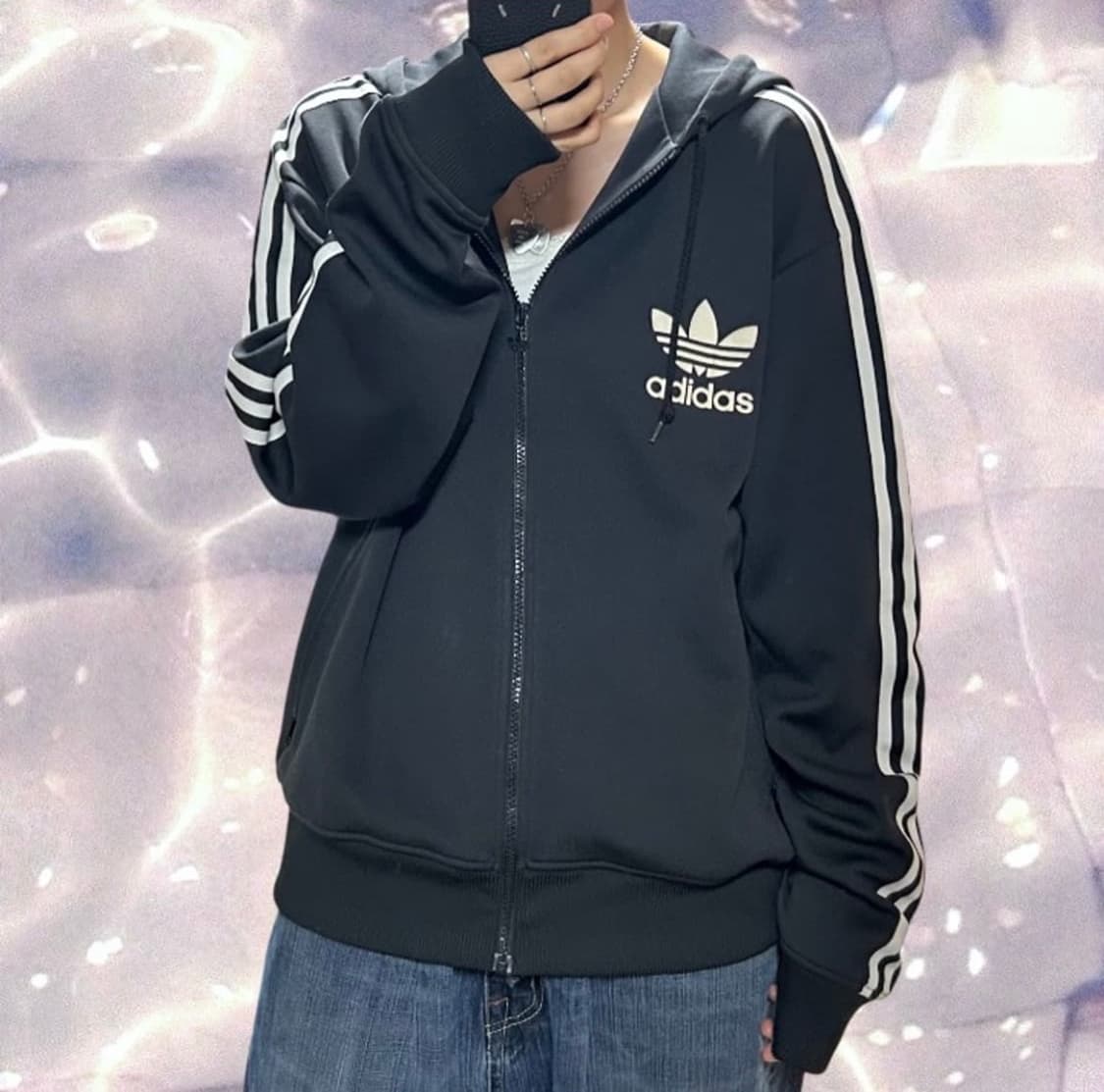 00s 아디다스 플락 후드 집업 져지 블랙 95  상품이미지2