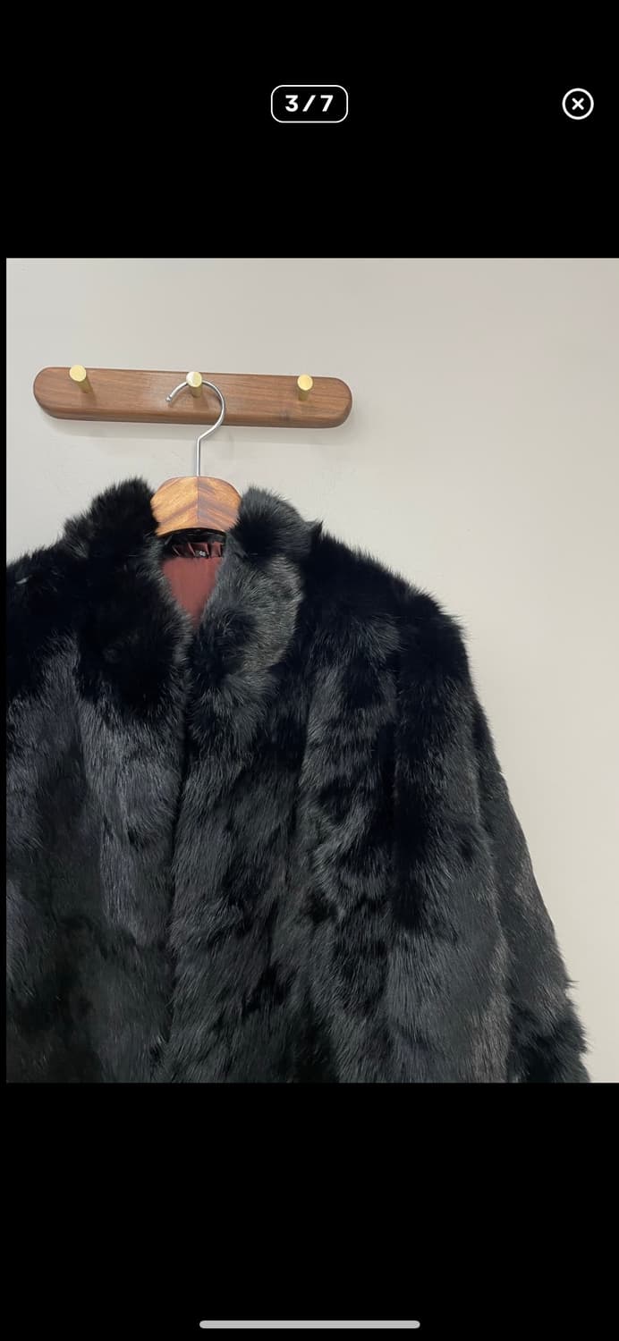 빈티지 블랙 퍼 코트 A2966 상품이미지3