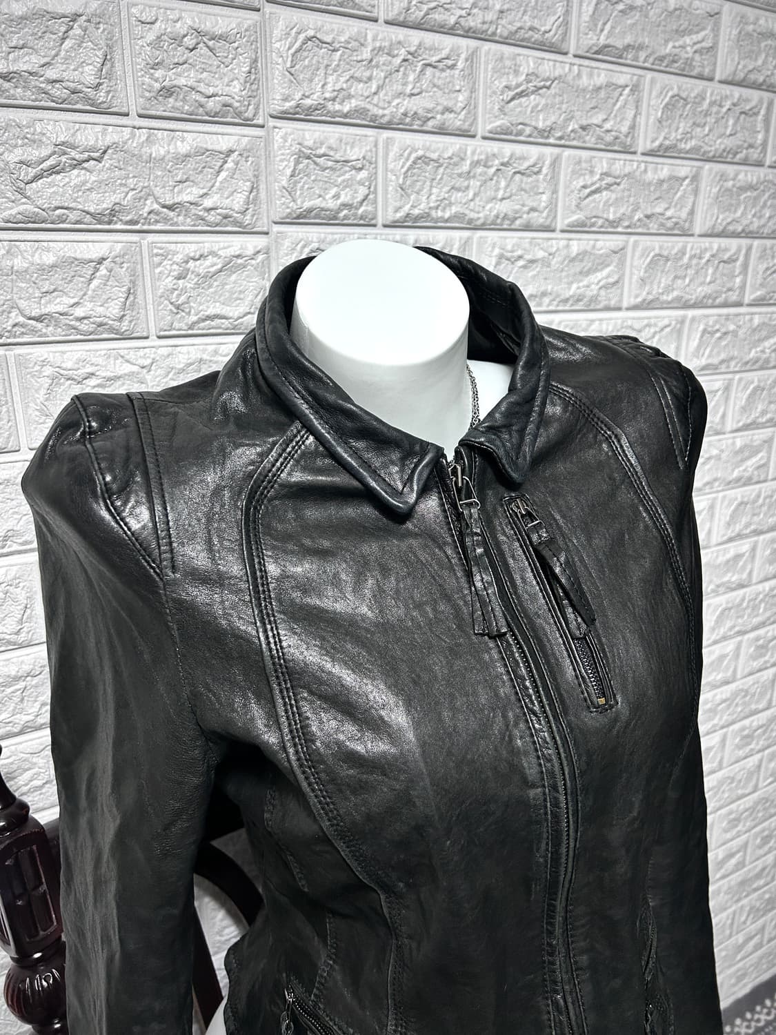 인시젼 크롭 램스킨 자켓 상품이미지5