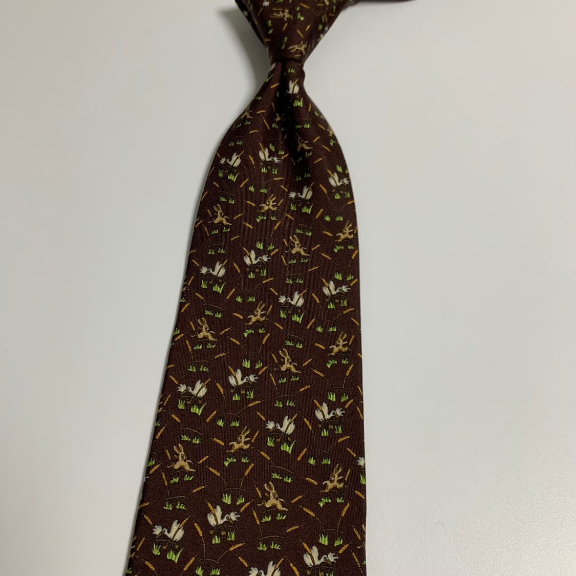 살바토레 페레가모 이태리 100실크 명품넥타이 브라운컬러 A+등급 상품이미지9