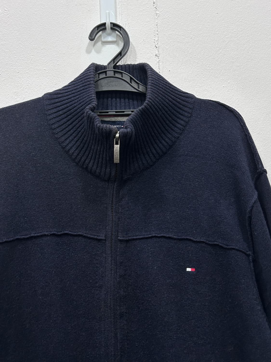 타미힐피거 니트 집업 가디건 남성 XL 105 네이비 상품이미지4