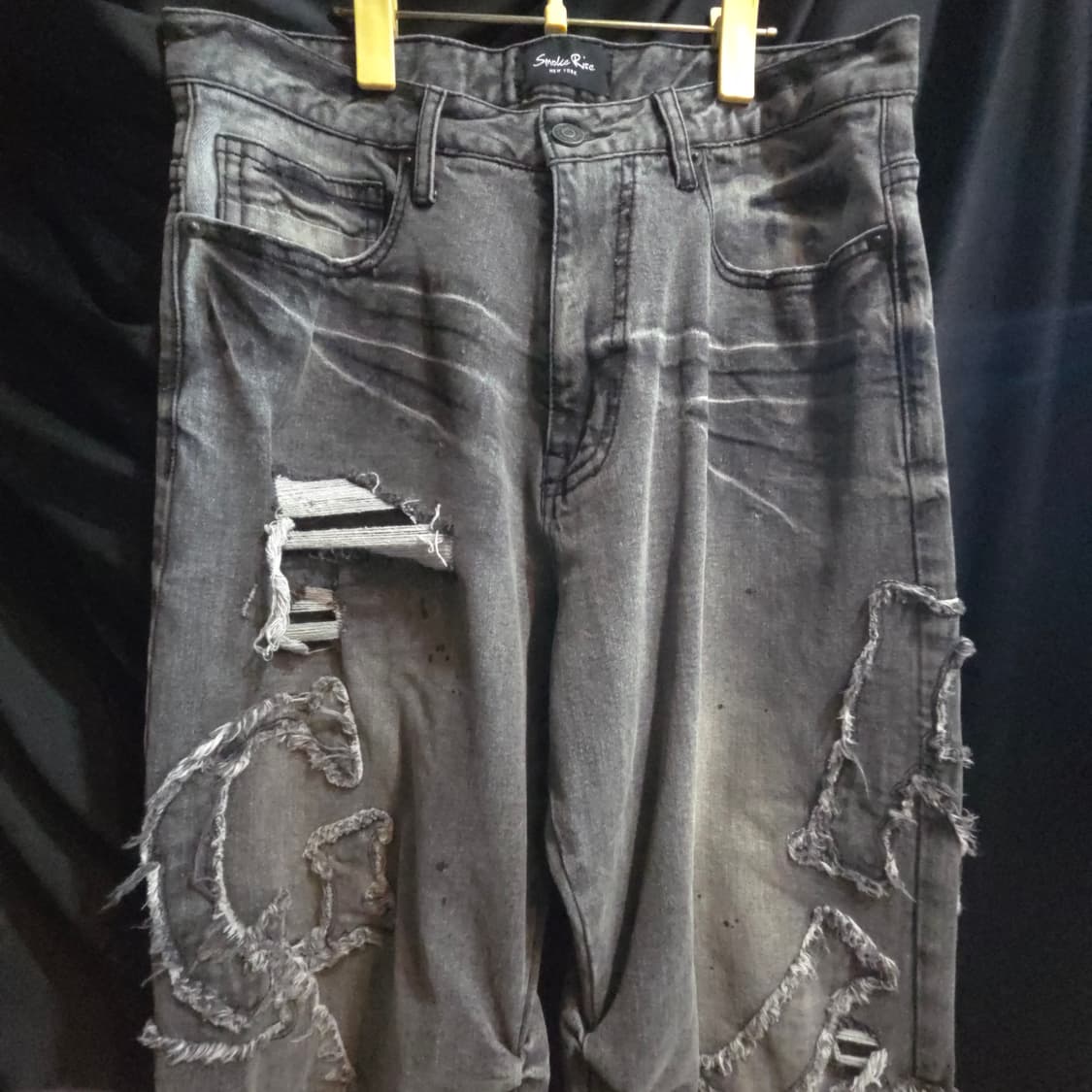 스모크라이즈 디테일 데미지 워싱 데님 상품이미지3