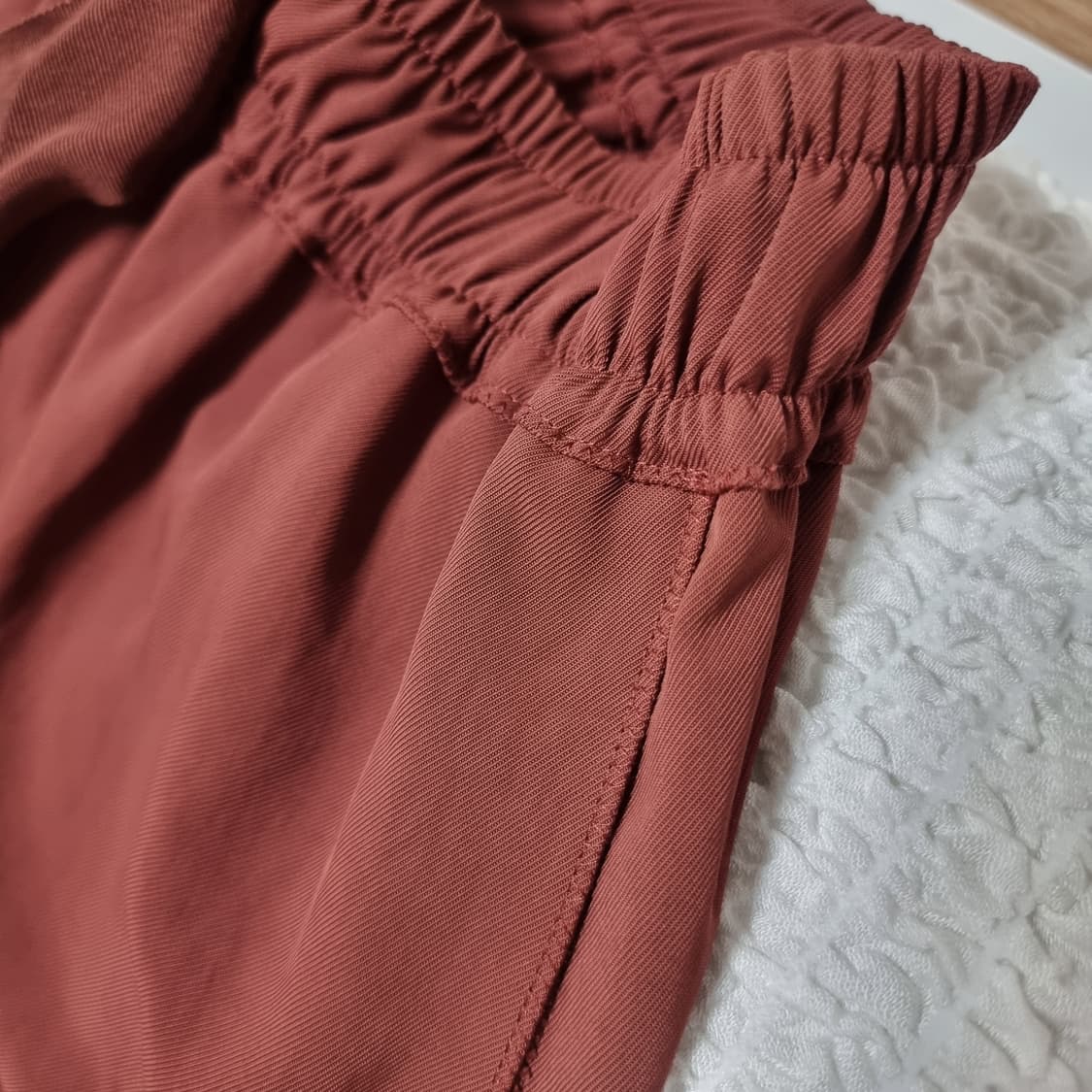 랑방컬렉션 리본타이 와이드 밴딩 팬츠 (55) 상태최상 상품이미지8