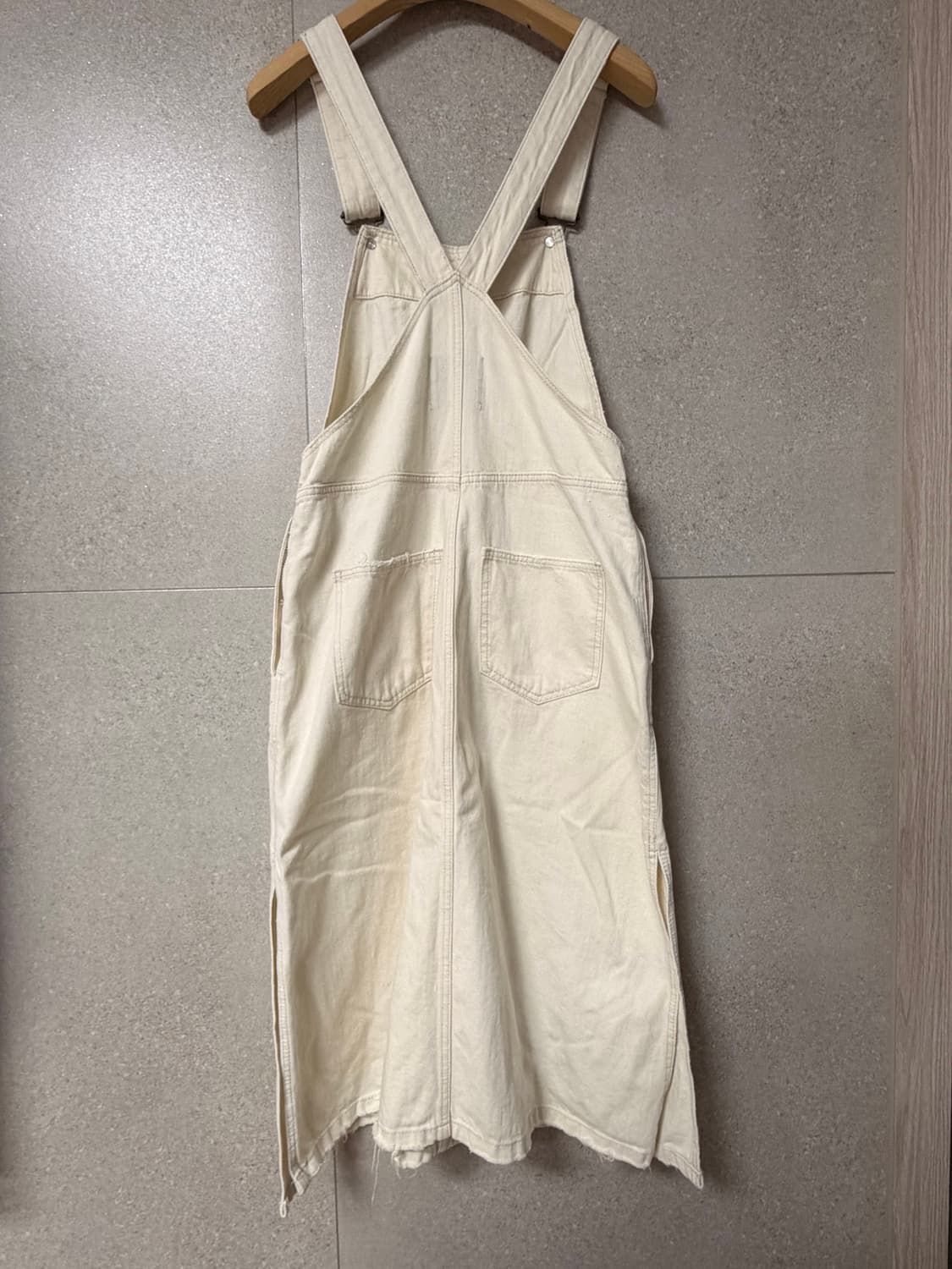 자라 아이보리 멜빵 원피스 빅포켓 상품이미지2