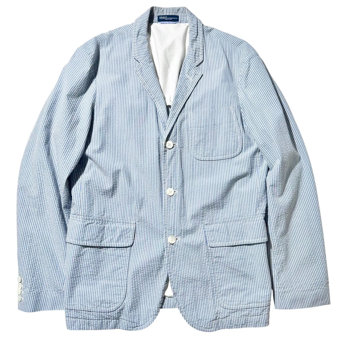 폴로 랄프로렌 시어서커 스트라이프 싱글 3B 블레이저 자켓 상품이미지1