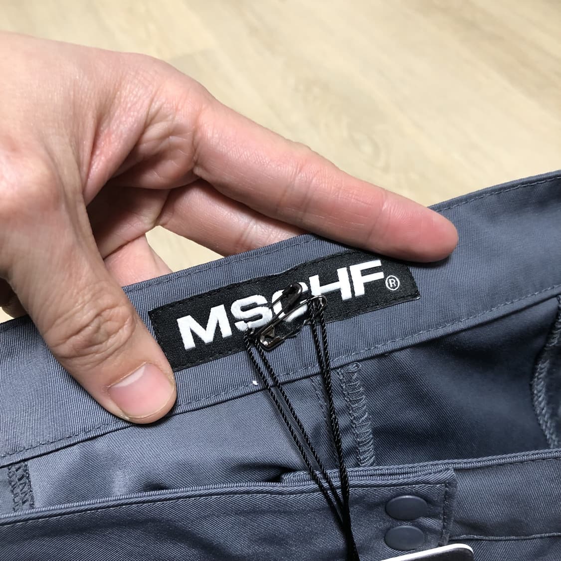 (M) 새상품 미스치프 MSCHF 롬버스 롱 스커트 블루 그레이 상품이미지7