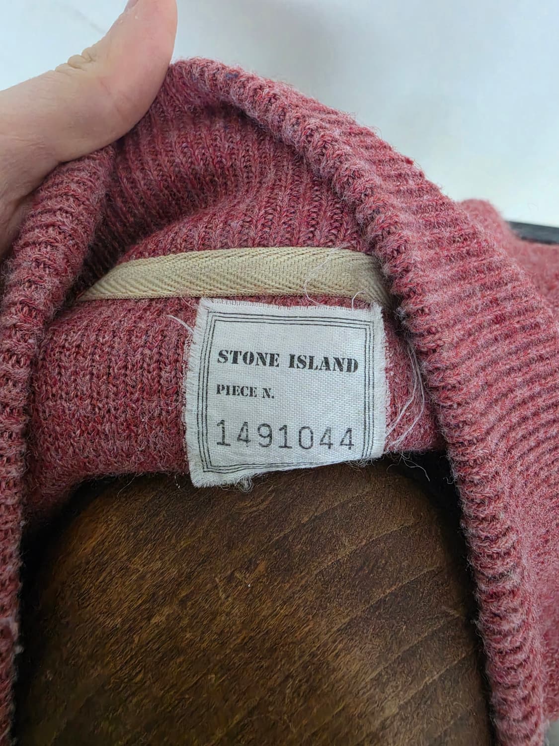 80s 스톤 아일랜드 그린 엣지 테디 니트 상품이미지4