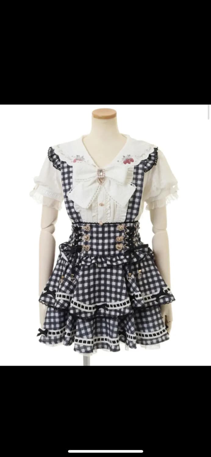 급구)) 리즈리사 깅엄 사다리 서스펜더 상품이미지2