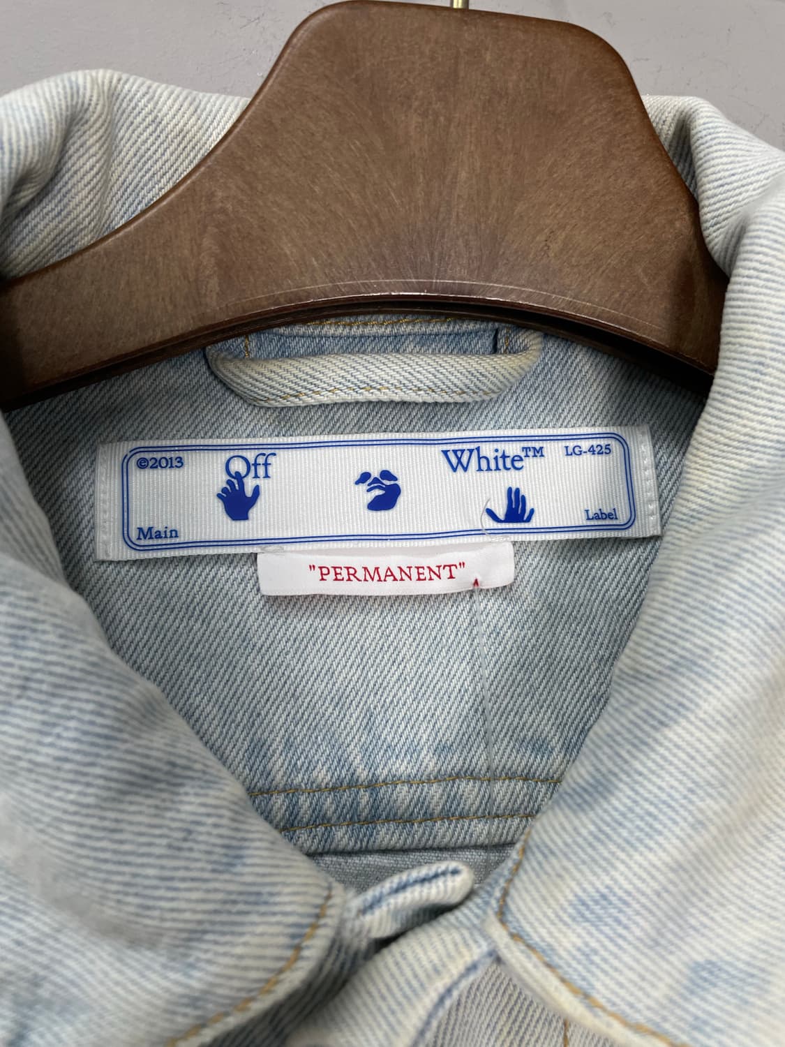 오프화이트 백 디아그 프린팅 데님 자켓 H1084 상품이미지5