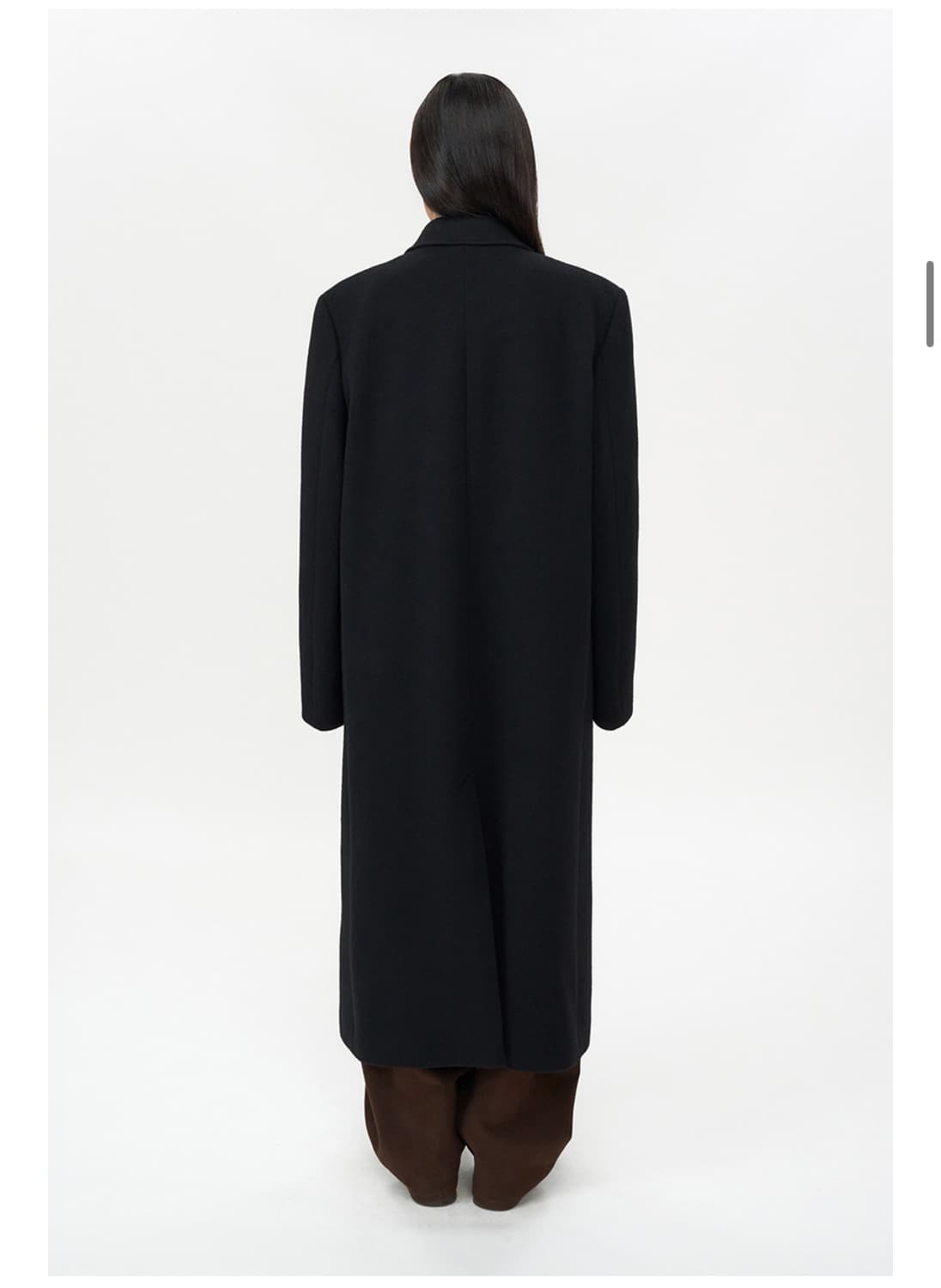 인사일런스우먼 클래식 맥시 코트 BLACK xs 상품이미지3