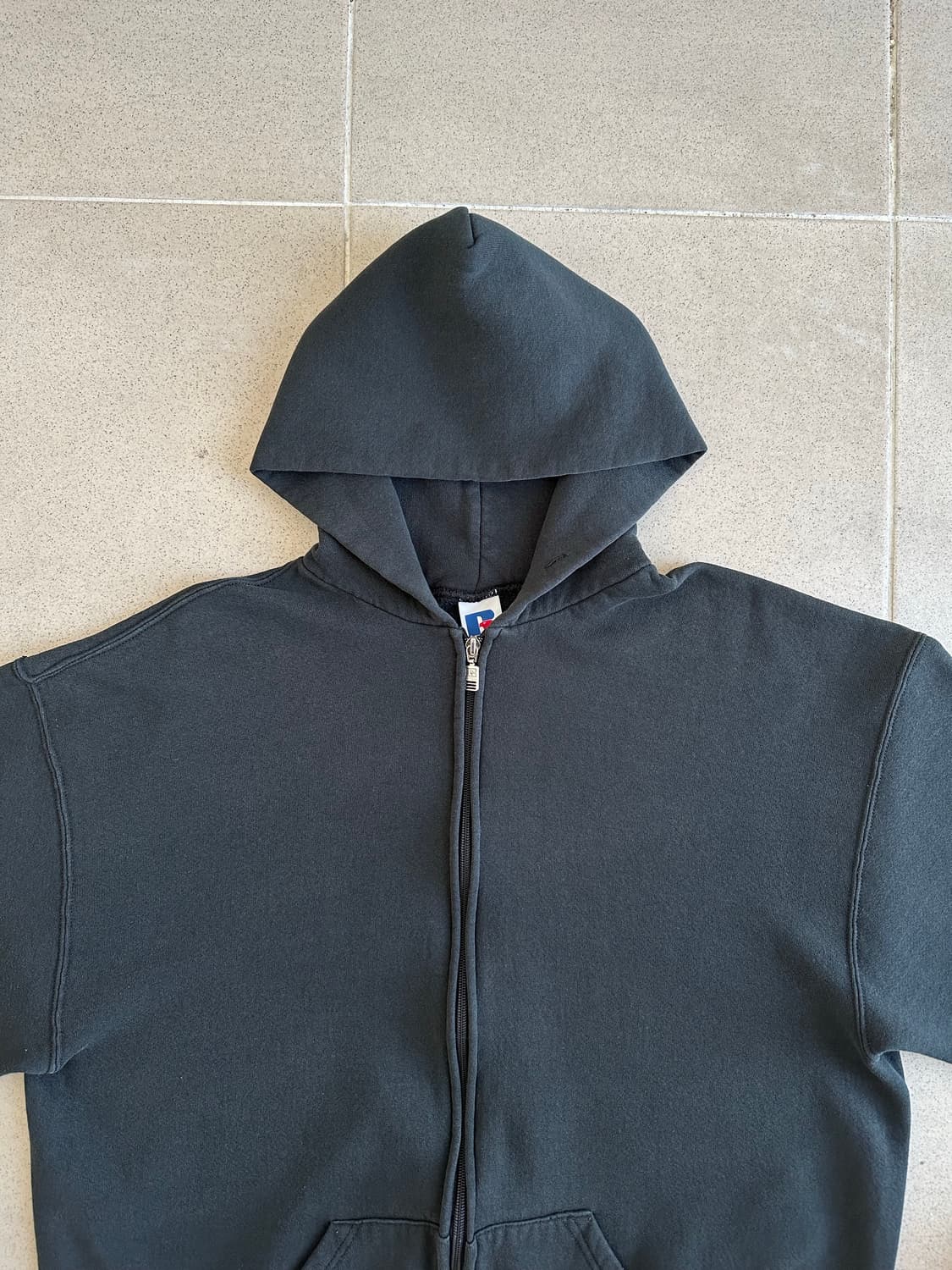 90s 빈티지 러셀 후드집업 블랙 XL 상품이미지4