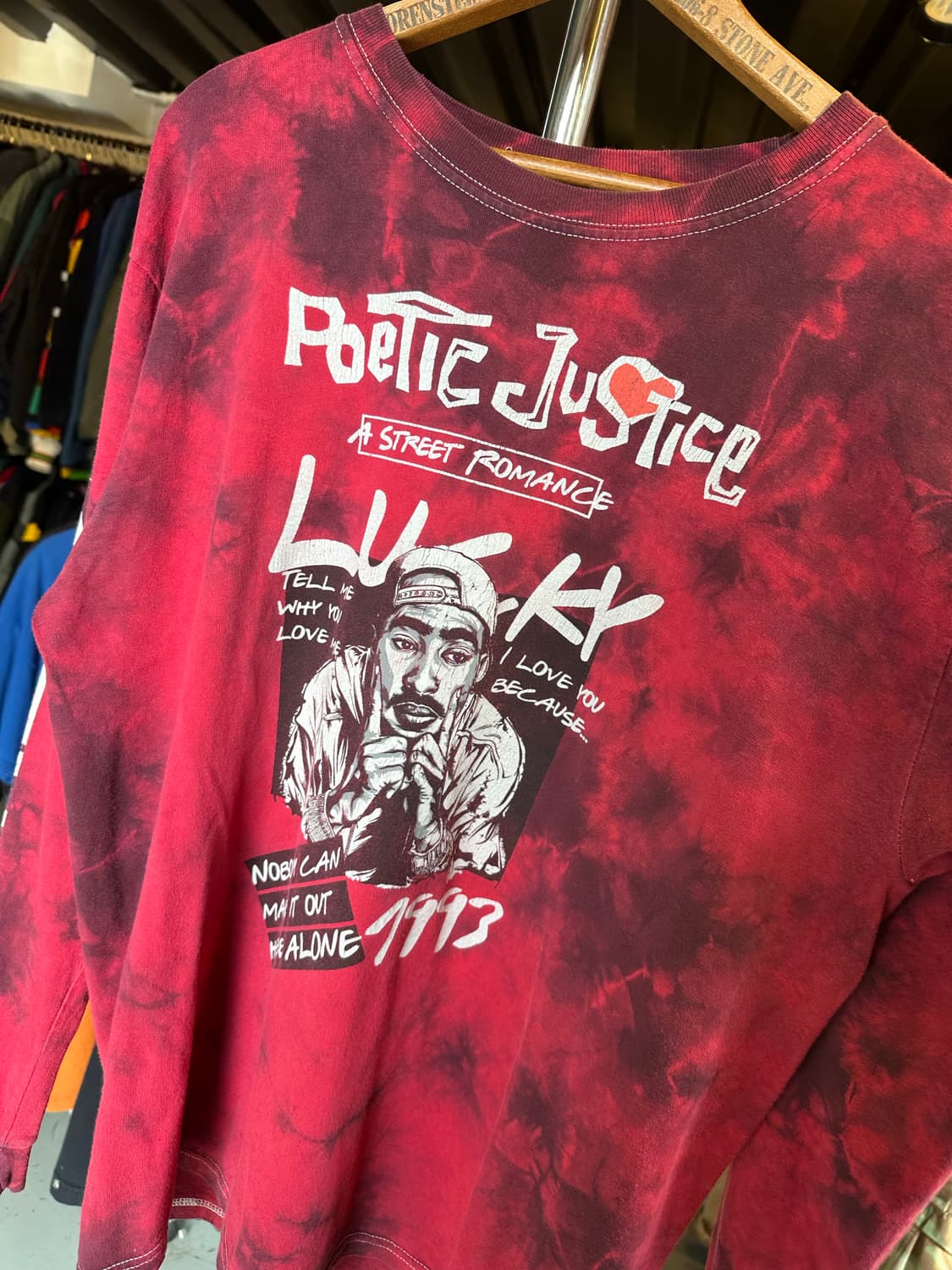 2pac 투팍 래퍼 타이다이 프린팅 롱슬리브 티셔츠 상품이미지4