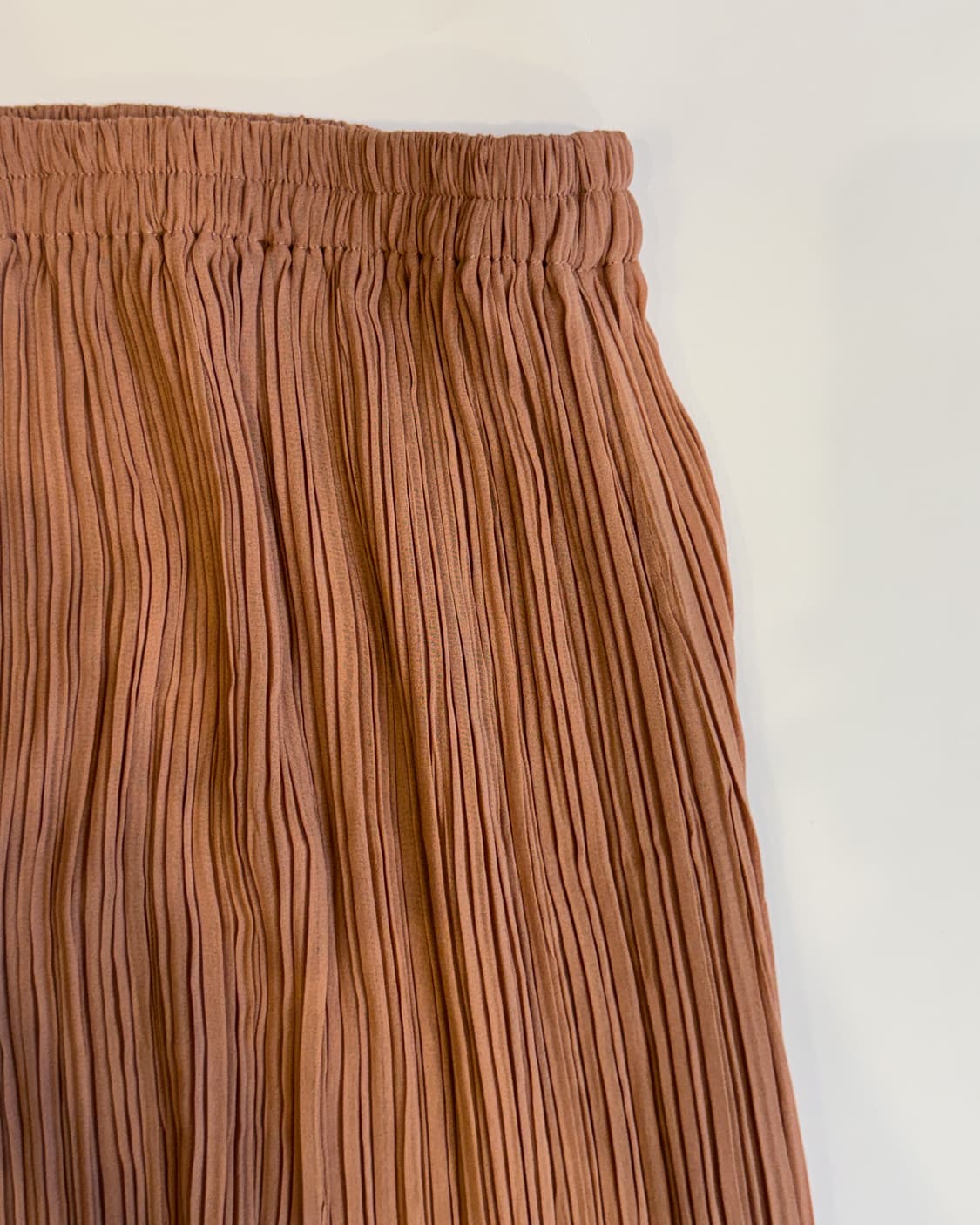 Brown Pleated Flared Maxi Skirt 상품이미지2