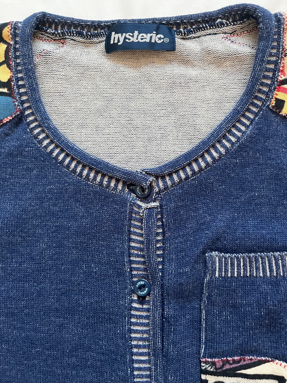 (초레어)히스테릭 글래머 아카이브 초기 패치워크 니트 가디건 롱 슬리브 상품이미지7