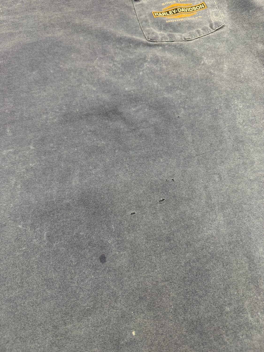 OS)할리데이비슨 빈티지 프린팅 Down Town 포켓 반팔(핀홀) 상품이미지4