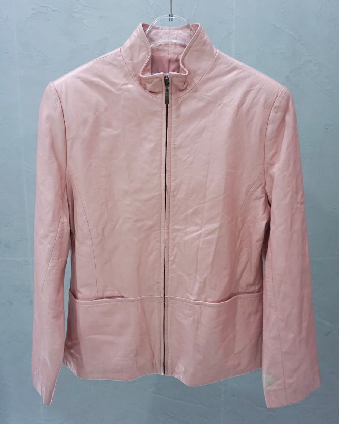 Ragazzi 양가죽 핑크 레더 자켓 상품이미지1