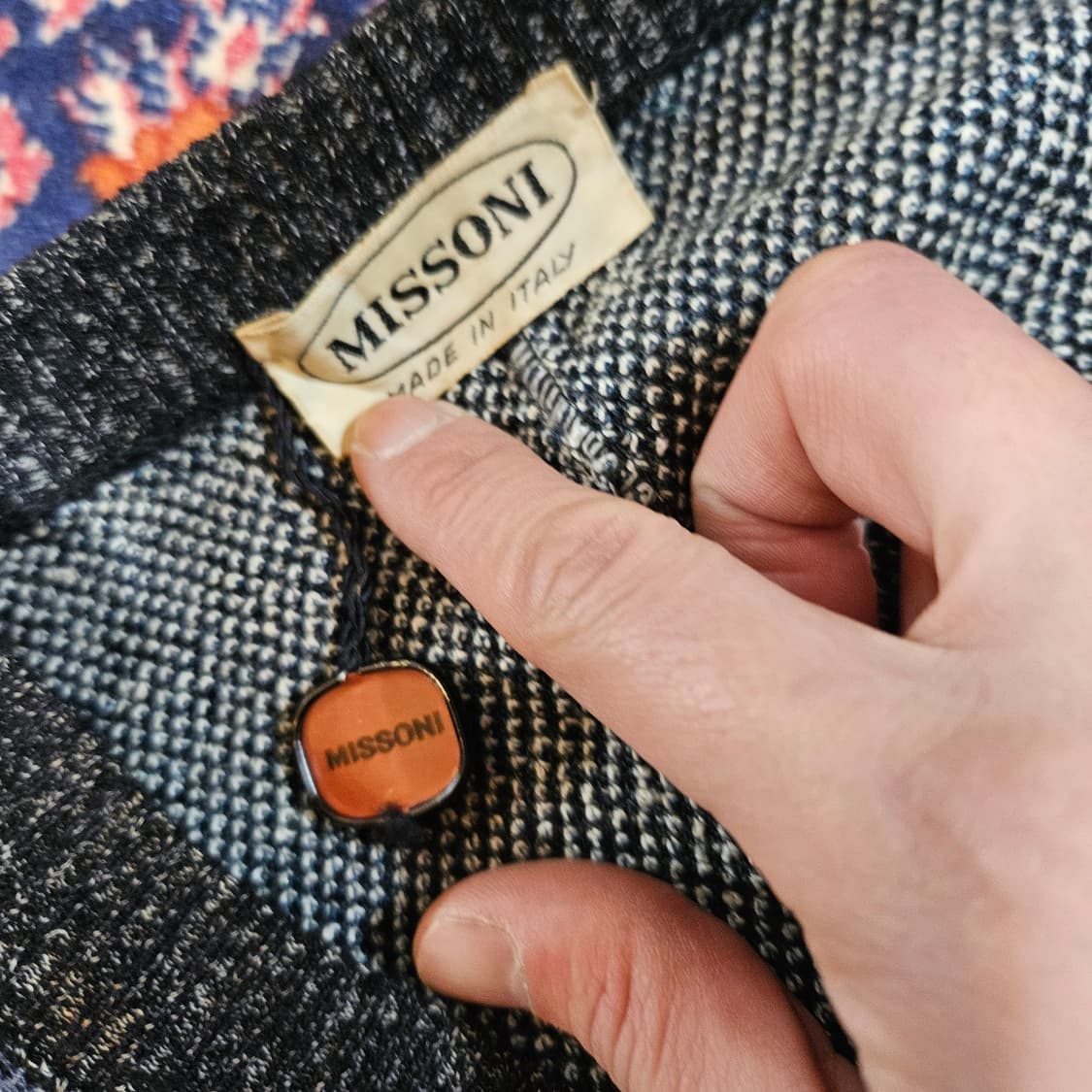 미쏘니(MISSONI) 멀티컬러 라인 하프 가디건 Free 상품이미지5