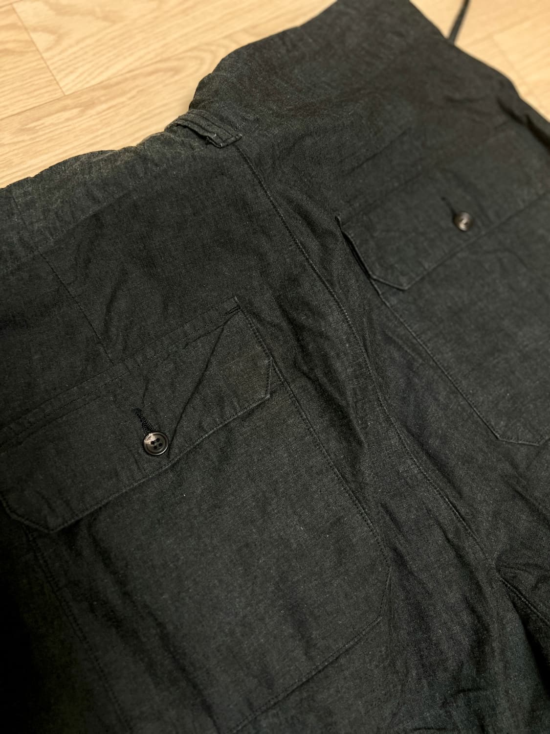 Ancellm 안셀름 샴브레이 베이커 카고 팬츠 상품이미지2