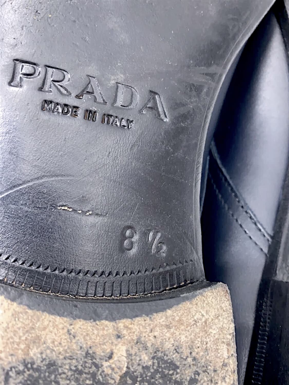 프라다 레더 스퀘어토 더비슈즈 상품이미지4