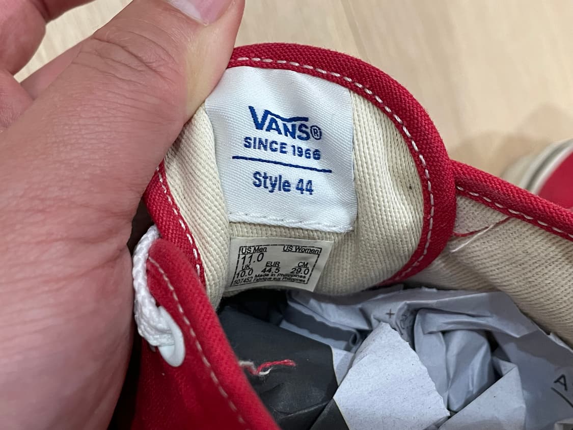 반스 어센틱 44dx 애너하임팩토리 레드 290 상품이미지2