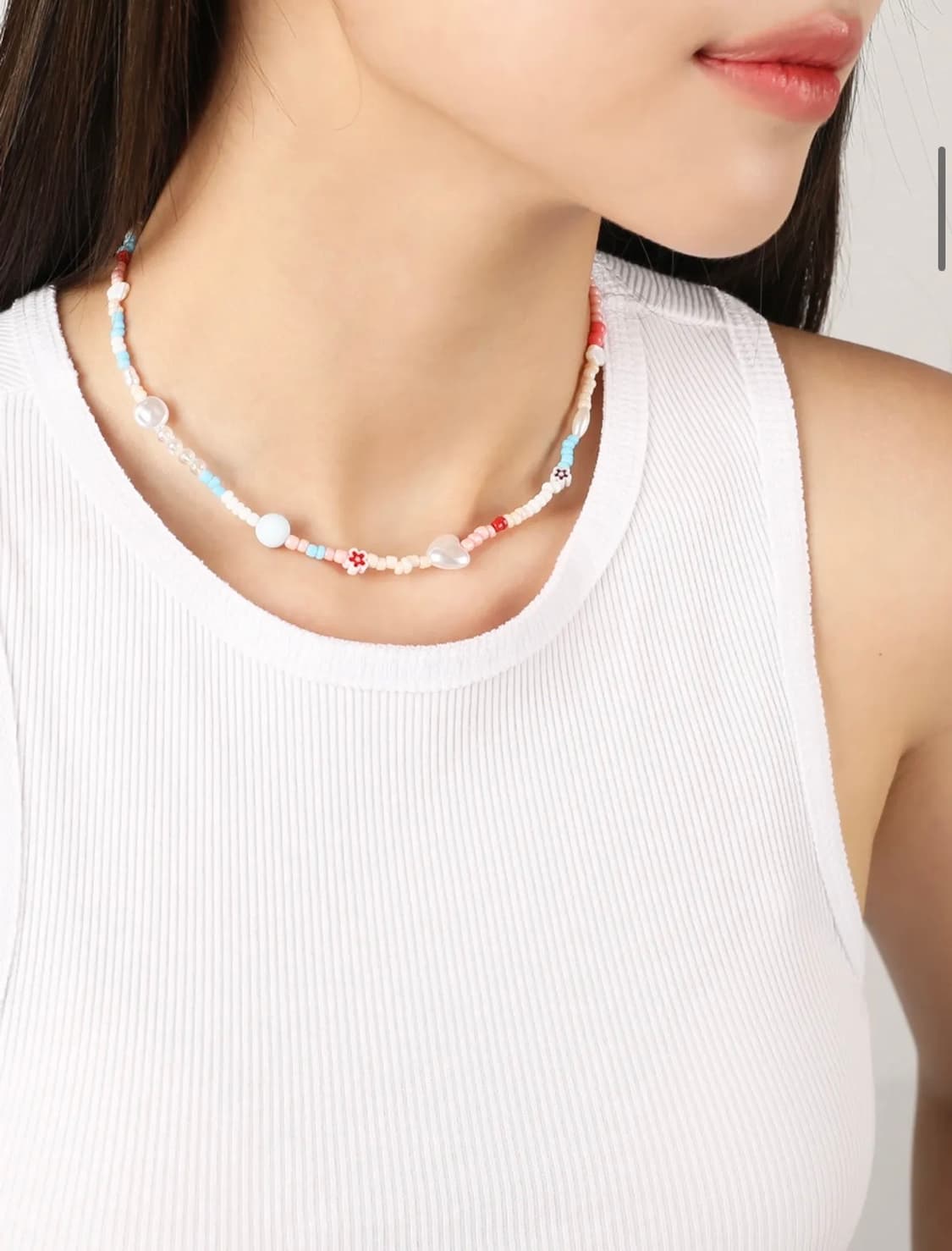 퍼피스딜라이트 퍼피즈 비즈 네클리스 목걸이 핑크 상품이미지1