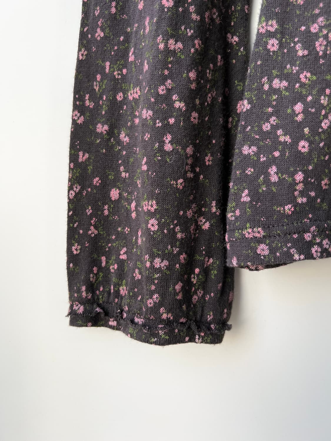 브라운 플라워 슬리브 탑 상품이미지4