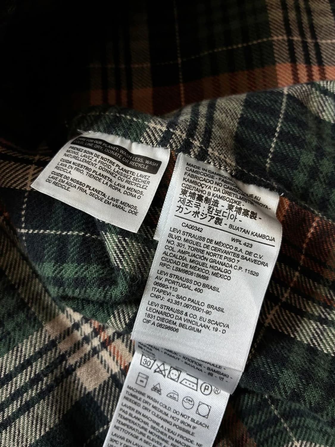 리바이스 00's 체크 라이닝 쉐르파 데님 트러커 자켓 PN8959 상품이미지9