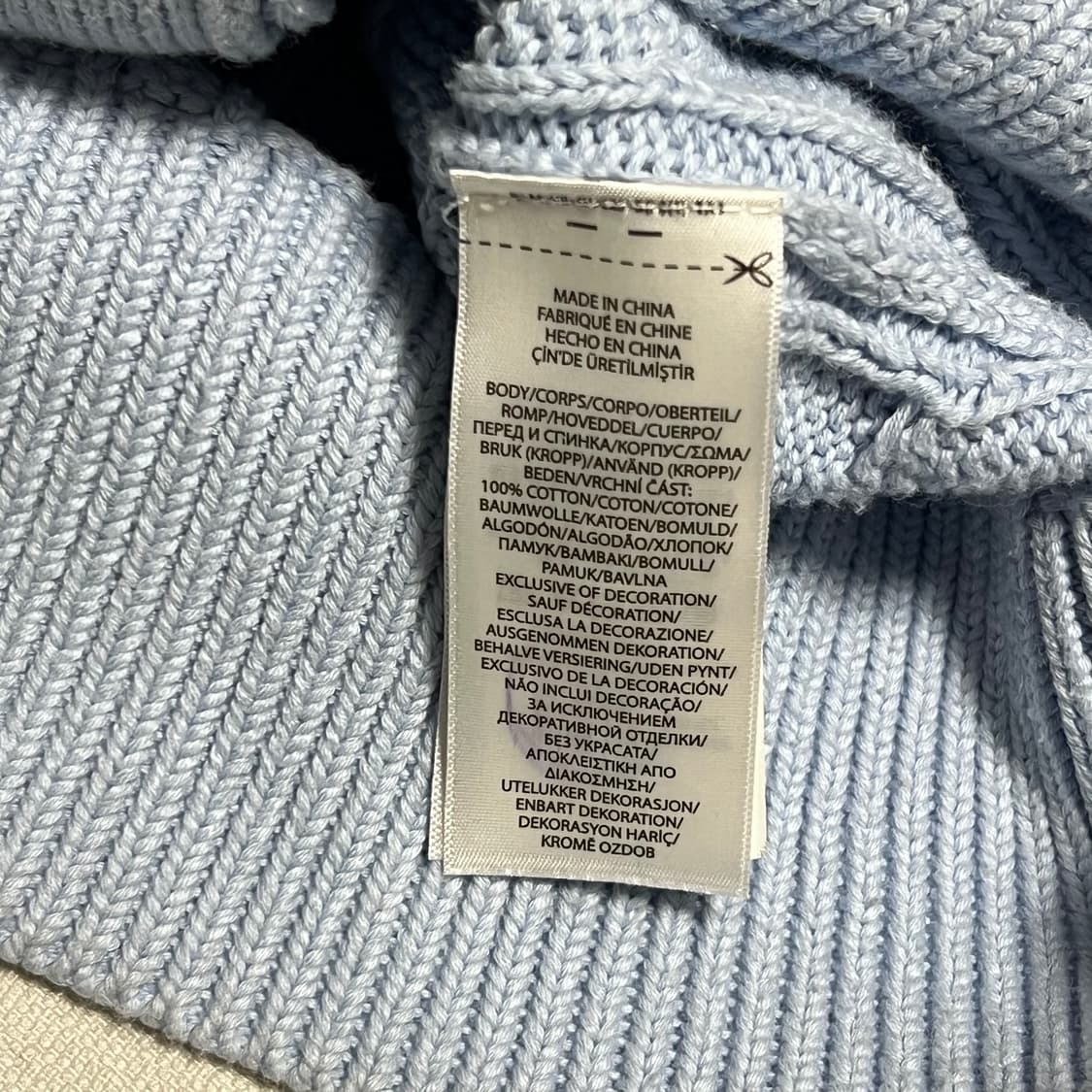 S 폴로랄프로렌 여성용 스카이블루 케이블 가디건 상품이미지5