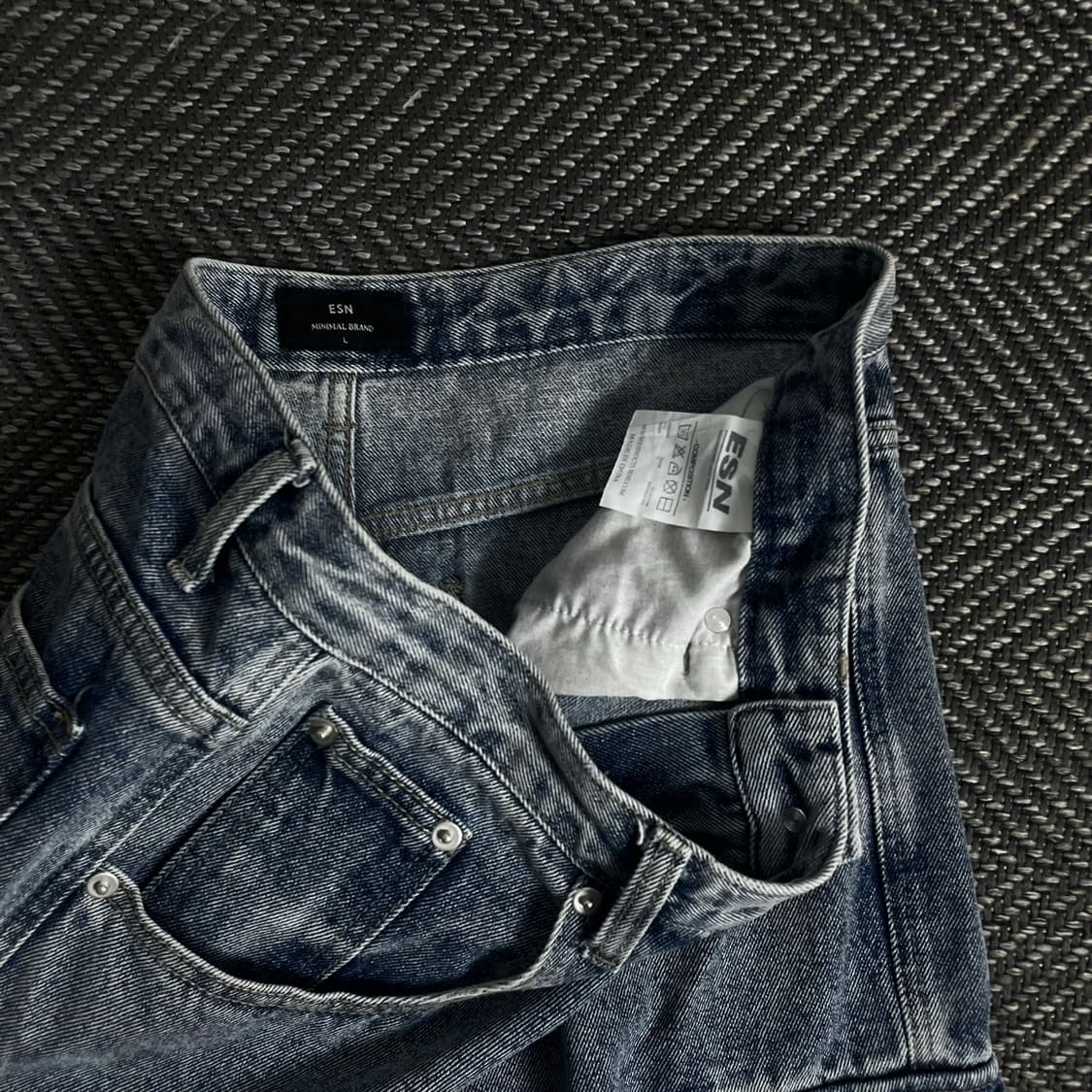 ESN 빈티지 워시드 유틸리티 데님 카고 팬츠 o 4253 상품이미지5